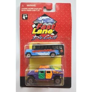 1999 Halloween Bus - Wild Hummer Fast Lane Die Cast Twin Pack Toys "R" Us HW21